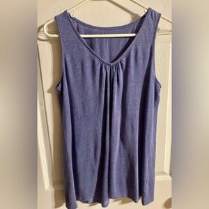Eileen Fisher Purple Ruched Tank Top